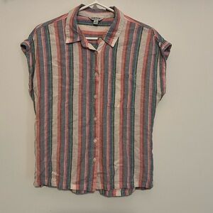 Orvis size small striped linen shirt